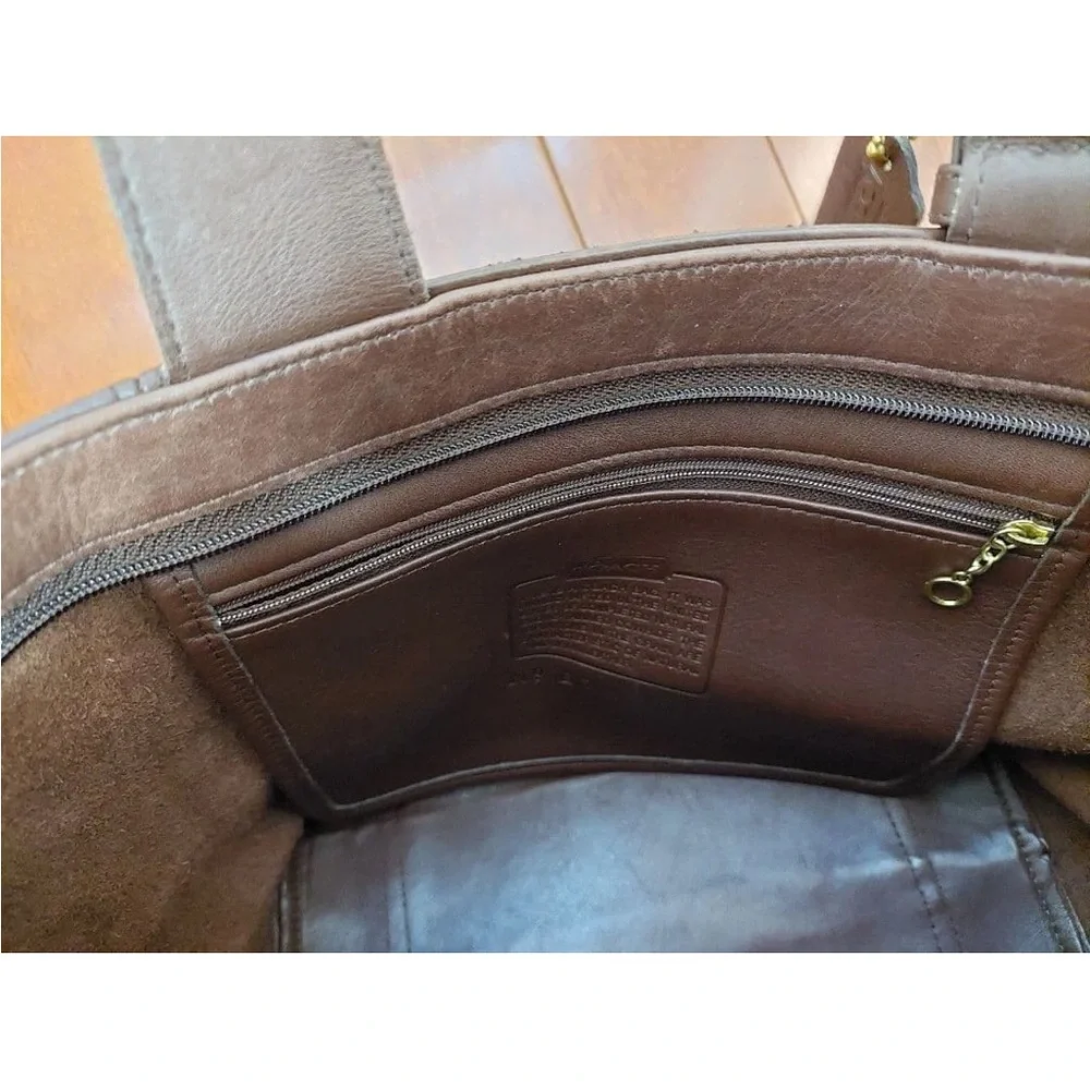Coach Chocolate Brown Leather Tote - Picture 8 of 14